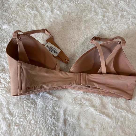 SKIMS Women's Wireless Form Maternity TShirt Demi Nursing Bra Clay 34C NWT - Picture 5 of 10